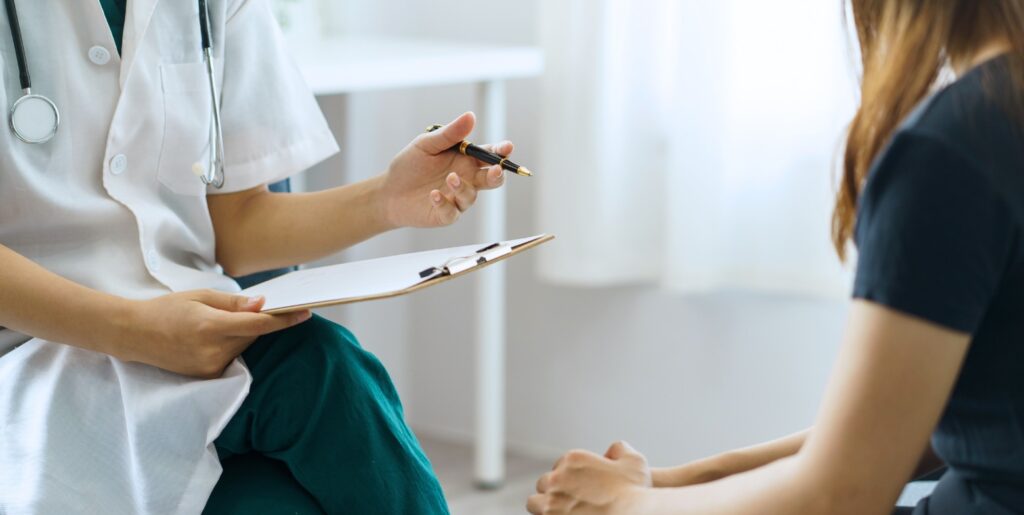 A professional discusses her plan for weening off Suboxone with a client. 